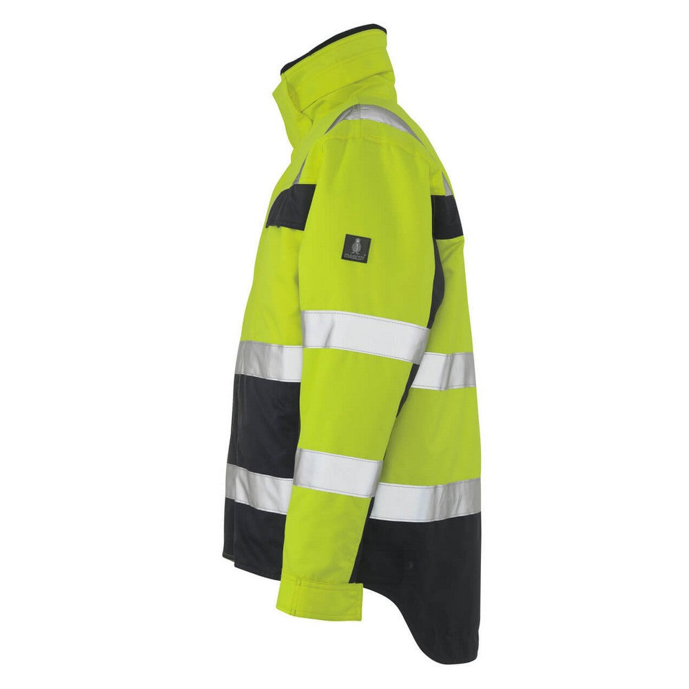 Hi Vis Yellow-Navy - Lifestyle - Mascot Mens Safe Complete Teresina Hi-Vis Jacket
