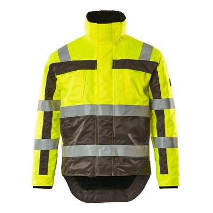 Hi Vis Yellow-Anthracite - Front - Mascot Mens Safe Complete Teresina Hi-Vis Jacket