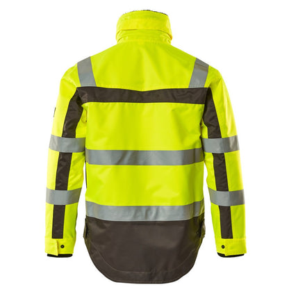 Hi Vis Yellow-Anthracite - Back - Mascot Mens Safe Complete Teresina Hi-Vis Jacket