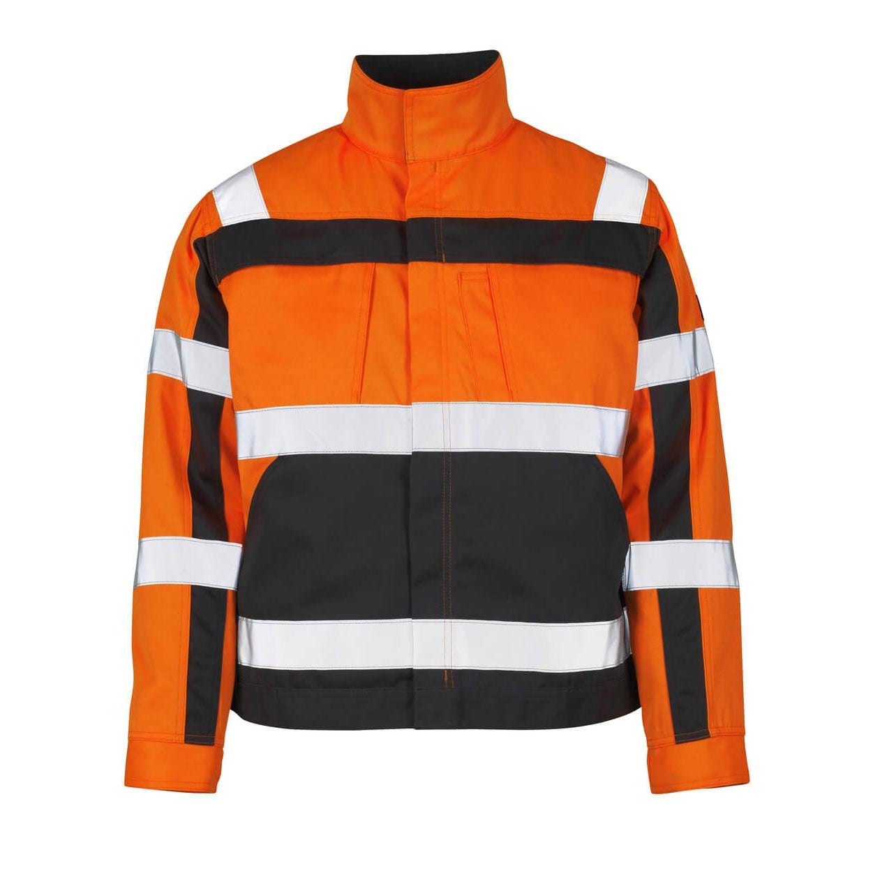 Orange-Anthracite - Front - Mascot Mens Cameta Hi-Vis Safety Jacket