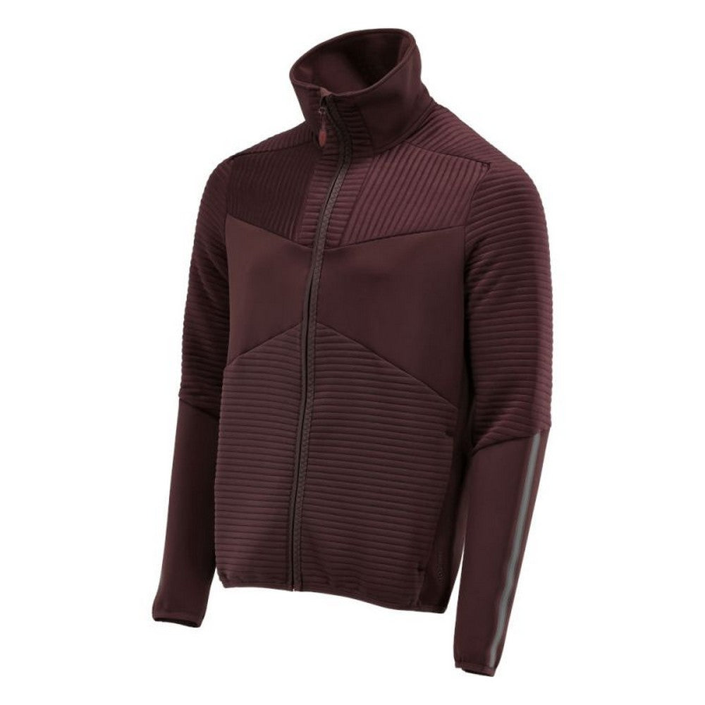 Bordeaux - Side - Mascot Mens Customised Striped Fleece Jacket