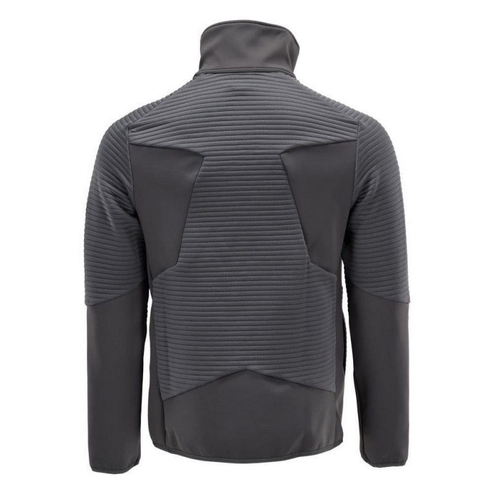 Stone Grey - Back - Mascot Mens Customised Striped Fleece Jacket