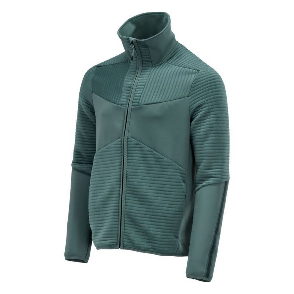 Light Forest Green - Side - Mascot Mens Customised Striped Fleece Jacket