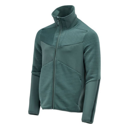 Light Forest Green - Side - Mascot Mens Customised Striped Fleece Jacket