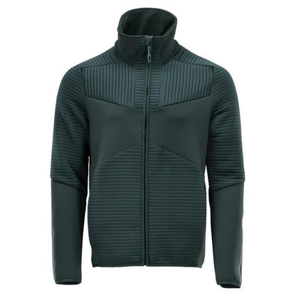 Forest Green - Front - Mascot Mens Customised Striped Fleece Jacket