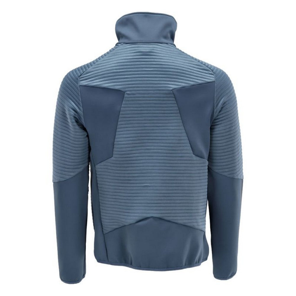 Stone Blue - Back - Mascot Mens Customised Striped Fleece Jacket