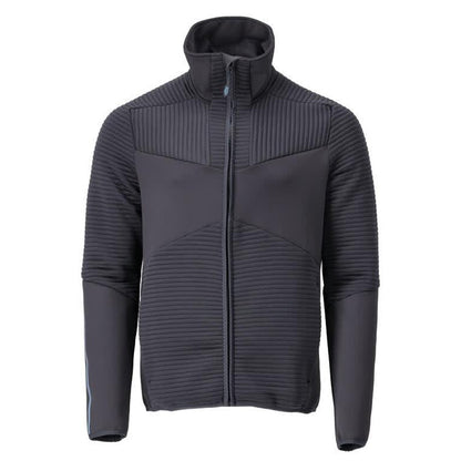 Dark Navy - Front - Mascot Mens Customised Striped Fleece Jacket