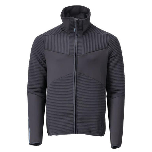 Dark Navy - Front - Mascot Mens Customised Striped Fleece Jacket