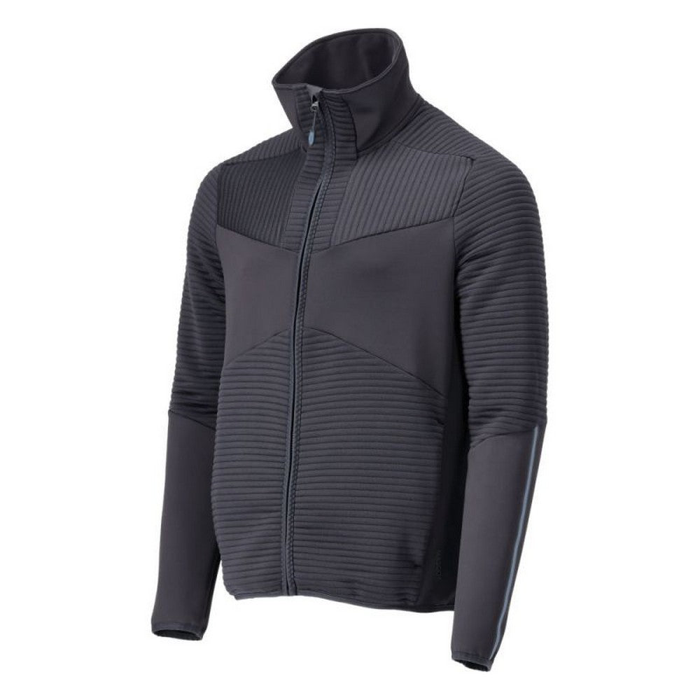 Dark Navy - Side - Mascot Mens Customised Striped Fleece Jacket