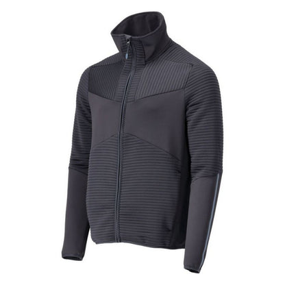 Dark Navy - Side - Mascot Mens Customised Striped Fleece Jacket