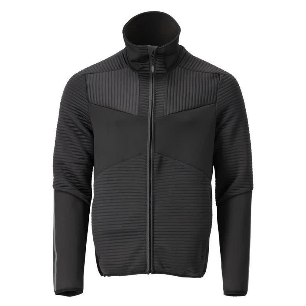 Black - Front - Mascot Mens Customised Striped Fleece Jacket