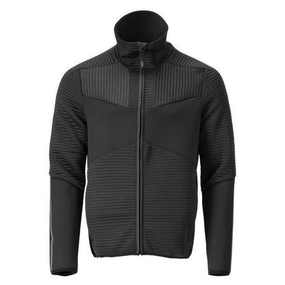 Black - Front - Mascot Mens Customised Striped Fleece Jacket