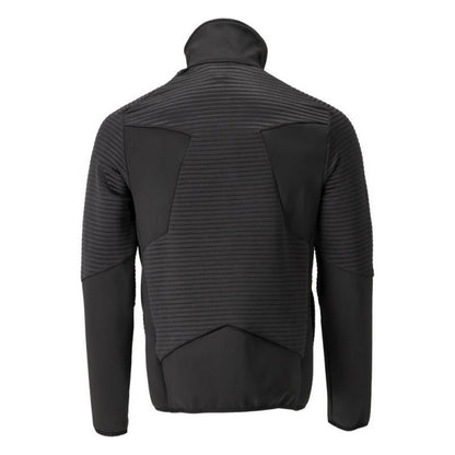 Black - Back - Mascot Mens Customised Striped Fleece Jacket