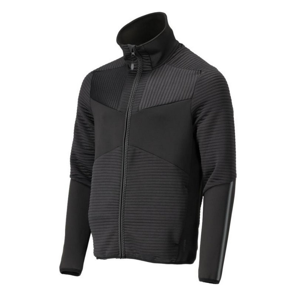 Black - Side - Mascot Mens Customised Striped Fleece Jacket