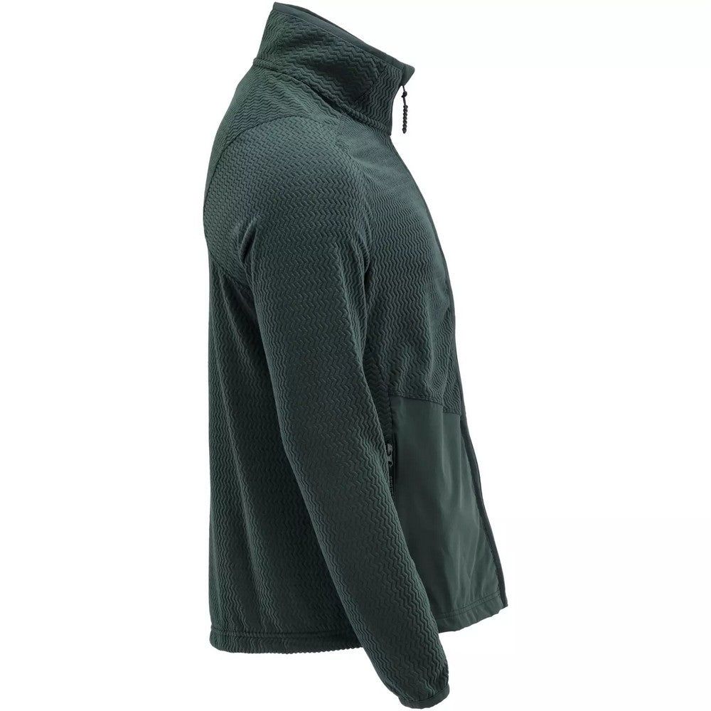 Forest Green - Side - Mascot Mens Customised Patterned Fleece Jacket