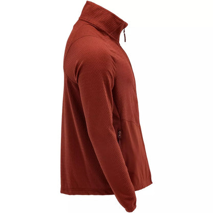 Autumn Red - Side - Mascot Mens Customised Patterned Fleece Jacket