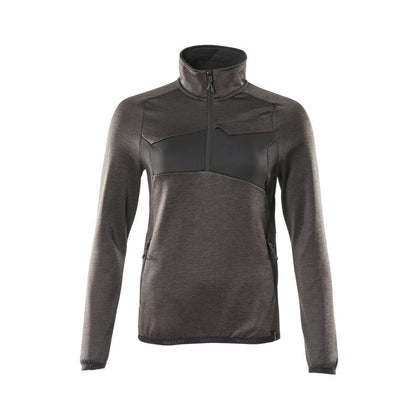 Dark Anthracite-Black - Front - Mascot Womens-Ladies Accelerate Plain Fleece Half Zip Jumper