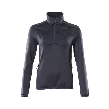 Dark Navy - Front - Mascot Womens-Ladies Accelerate Plain Fleece Half Zip Jumper