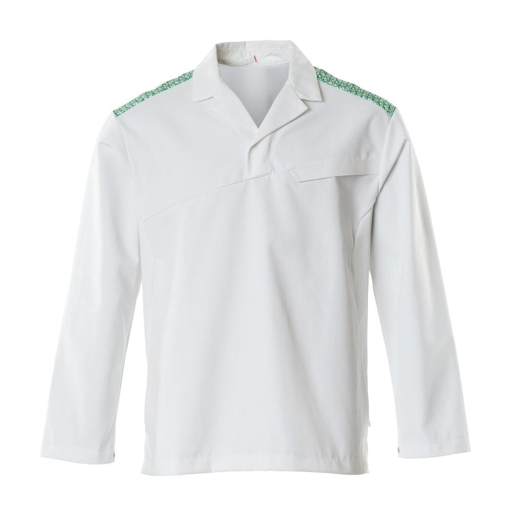 White-Grass Green - Front - Mascot Mens Smock Food & Care Kaftan
