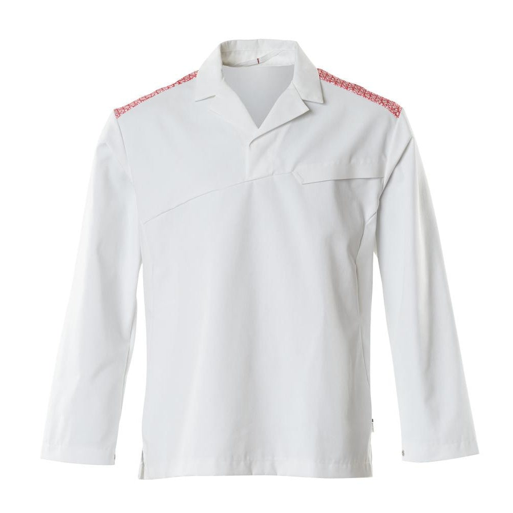 White-Traffic Red - Front - Mascot Mens Smock Food & Care Kaftan
