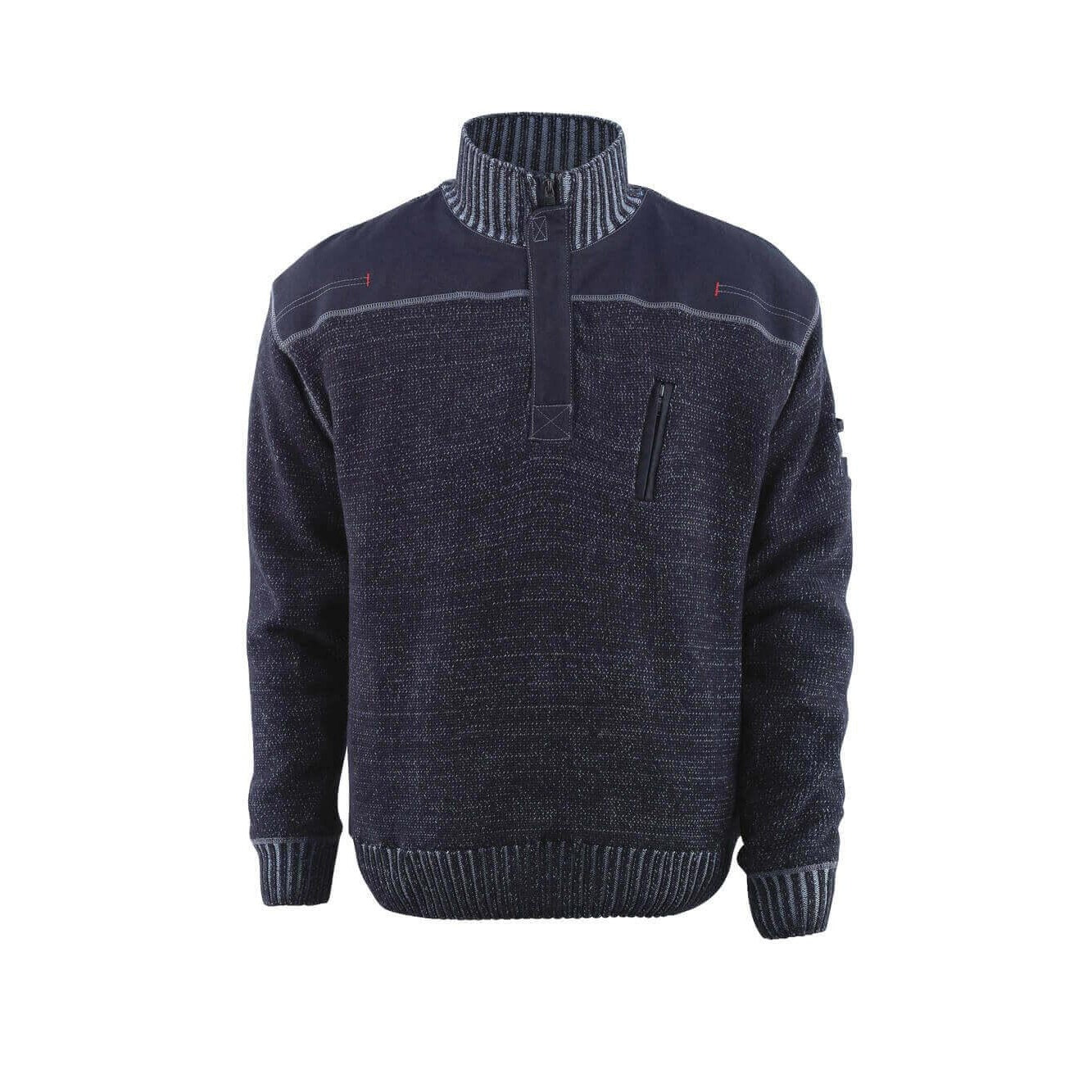 Blue Grey - Front - Mascot Mens Naxos Frontline Jumper