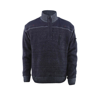 Blue Grey - Front - Mascot Mens Naxos Frontline Jumper