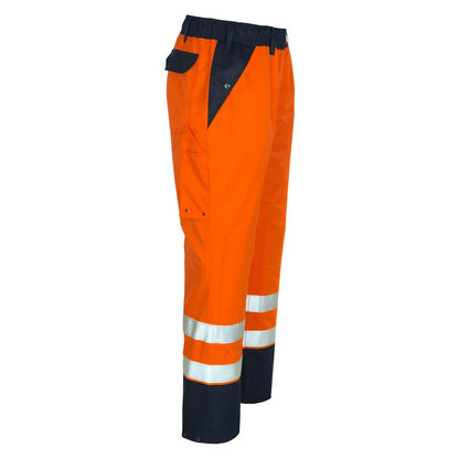 Hi Vis Orange-Navy - Back - Mascot Mens Safe Image Over Trousers