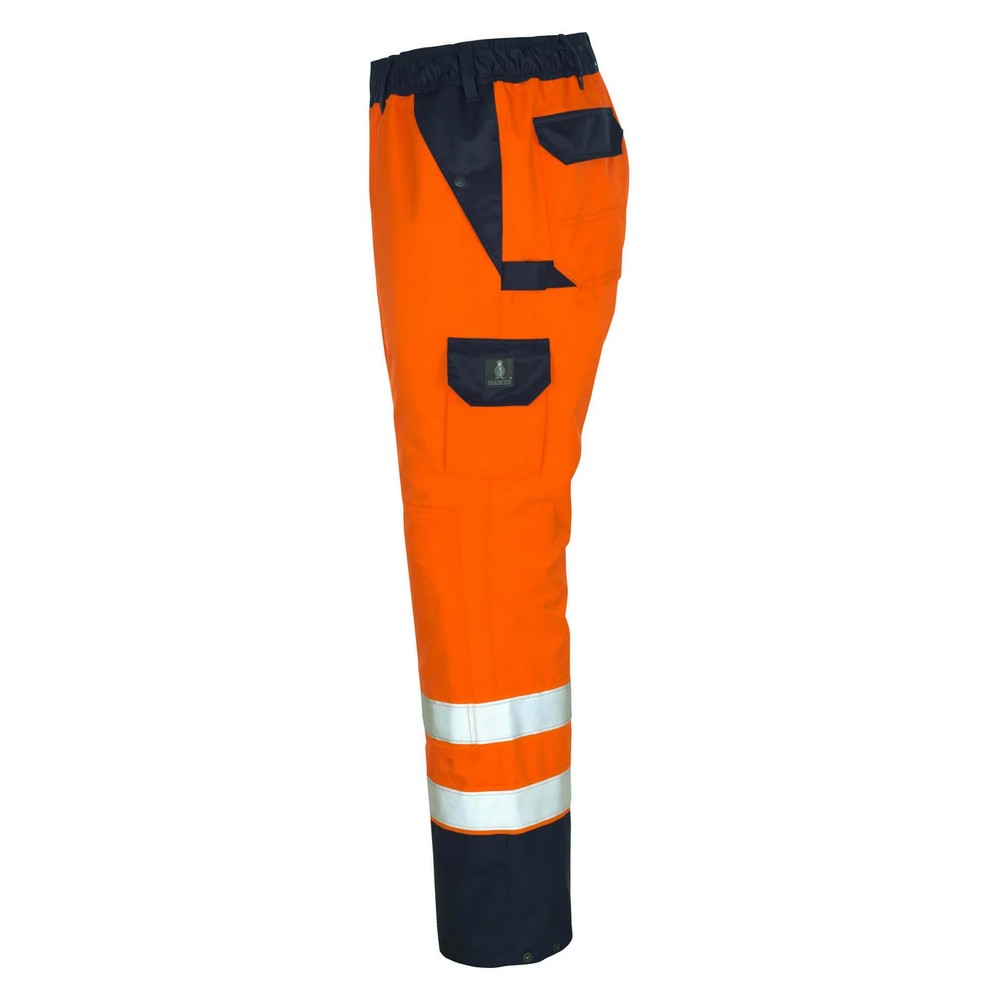 Hi Vis Orange-Navy - Side - Mascot Mens Safe Image Over Trousers