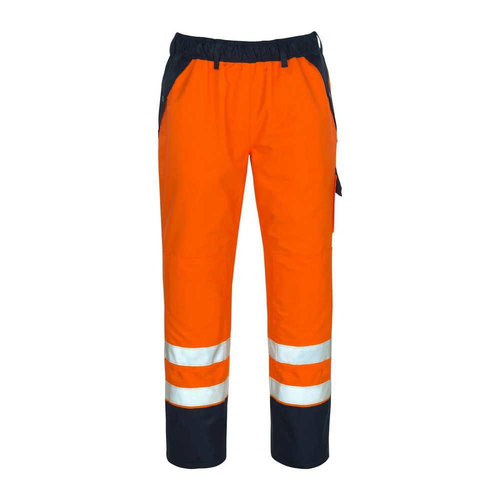 Hi Vis Orange-Navy - Front - Mascot Mens Safe Image Over Trousers