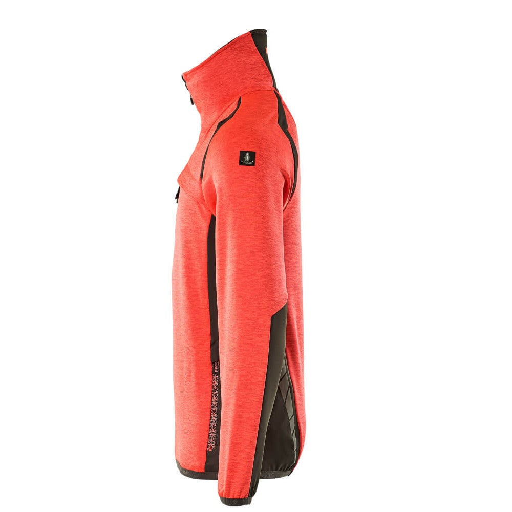 Hi Vis Red-Dark Anthracite - Lifestyle - Mascot Mens Accelerate Safe Fleece Half Zip Jumper