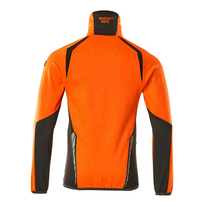 Hi Vis Orange-Dark Anthracite - Back - Mascot Mens Accelerate Safe Fleece Half Zip Jumper