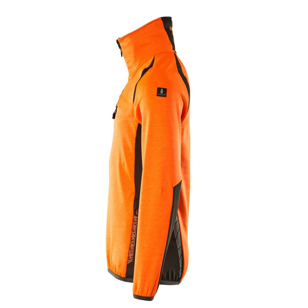 Hi Vis Orange-Dark Anthracite - Lifestyle - Mascot Mens Accelerate Safe Fleece Half Zip Jumper