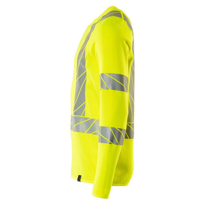 Hi Vis Yellow - Side - Mascot Mens Accelerate Safe Sweatshirt