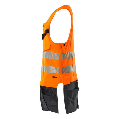 Hi Vis Orange-Dark Navy - Lifestyle - Mascot Mens Accelerate Safe Tool Vest