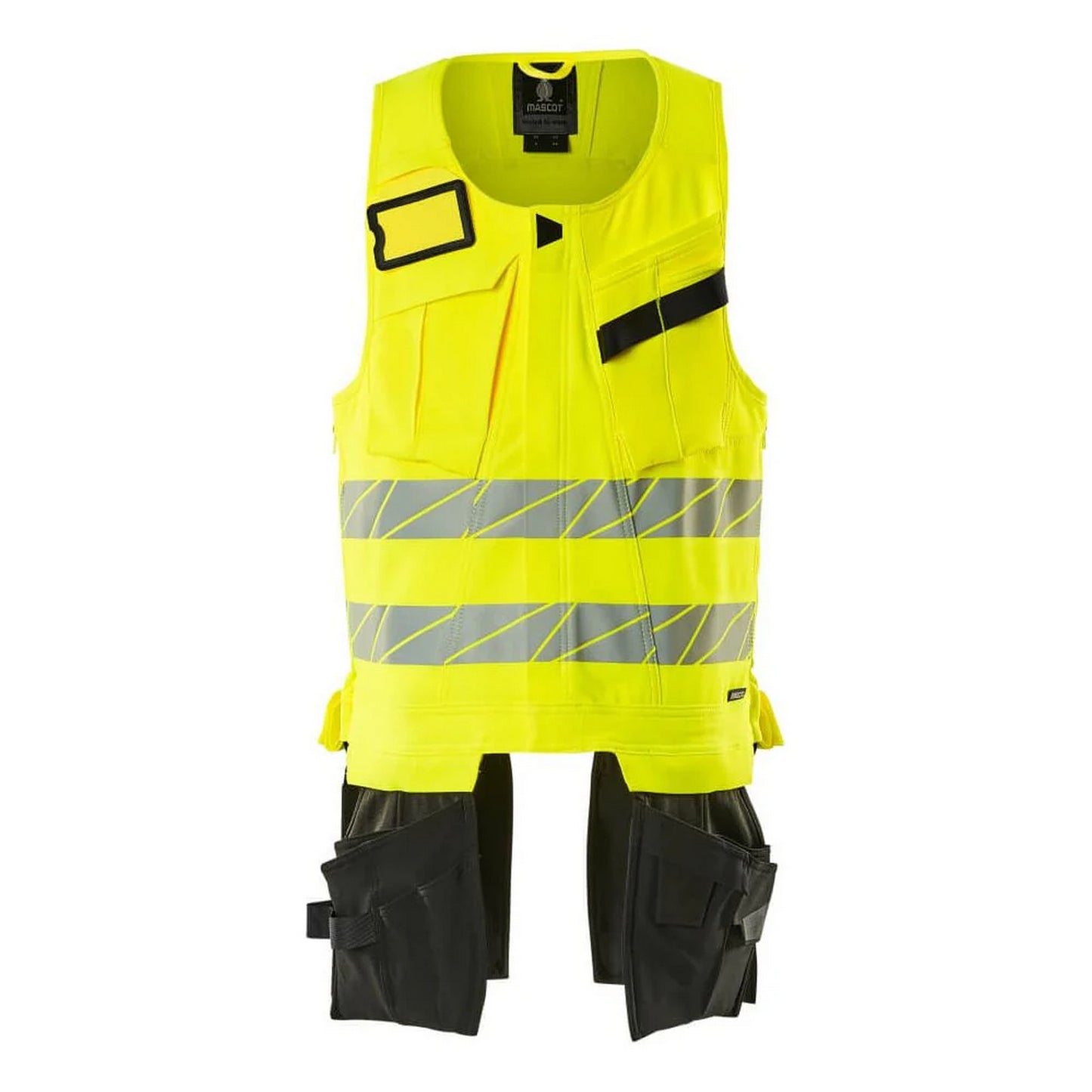 Hi Vis Yellow-Black - Front - Mascot Mens Accelerate Safe Tool Vest