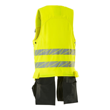 Hi Vis Yellow-Black - Back - Mascot Mens Accelerate Safe Tool Vest