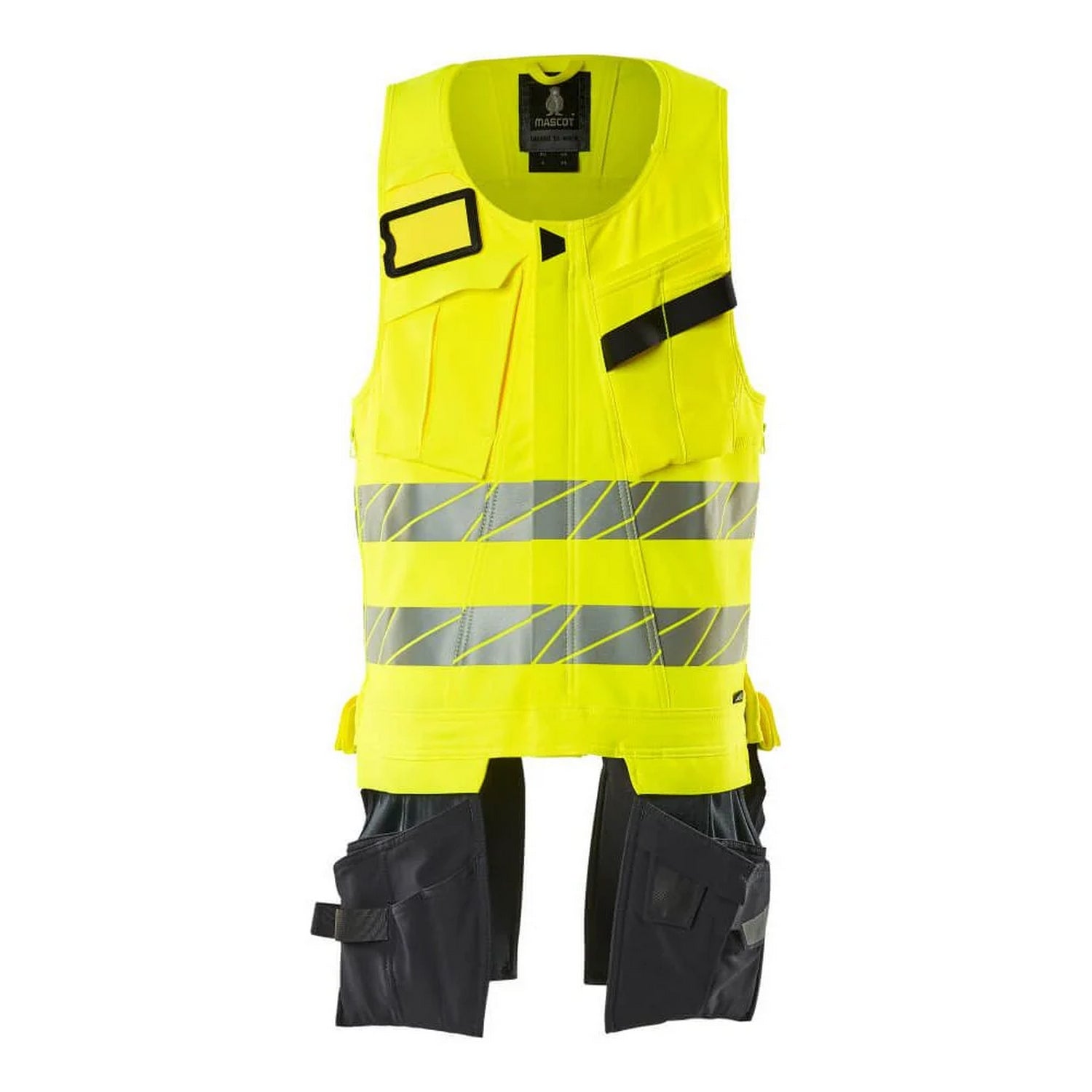 Hi Vis Yellow-Dark Navy - Front - Mascot Mens Accelerate Safe Tool Vest