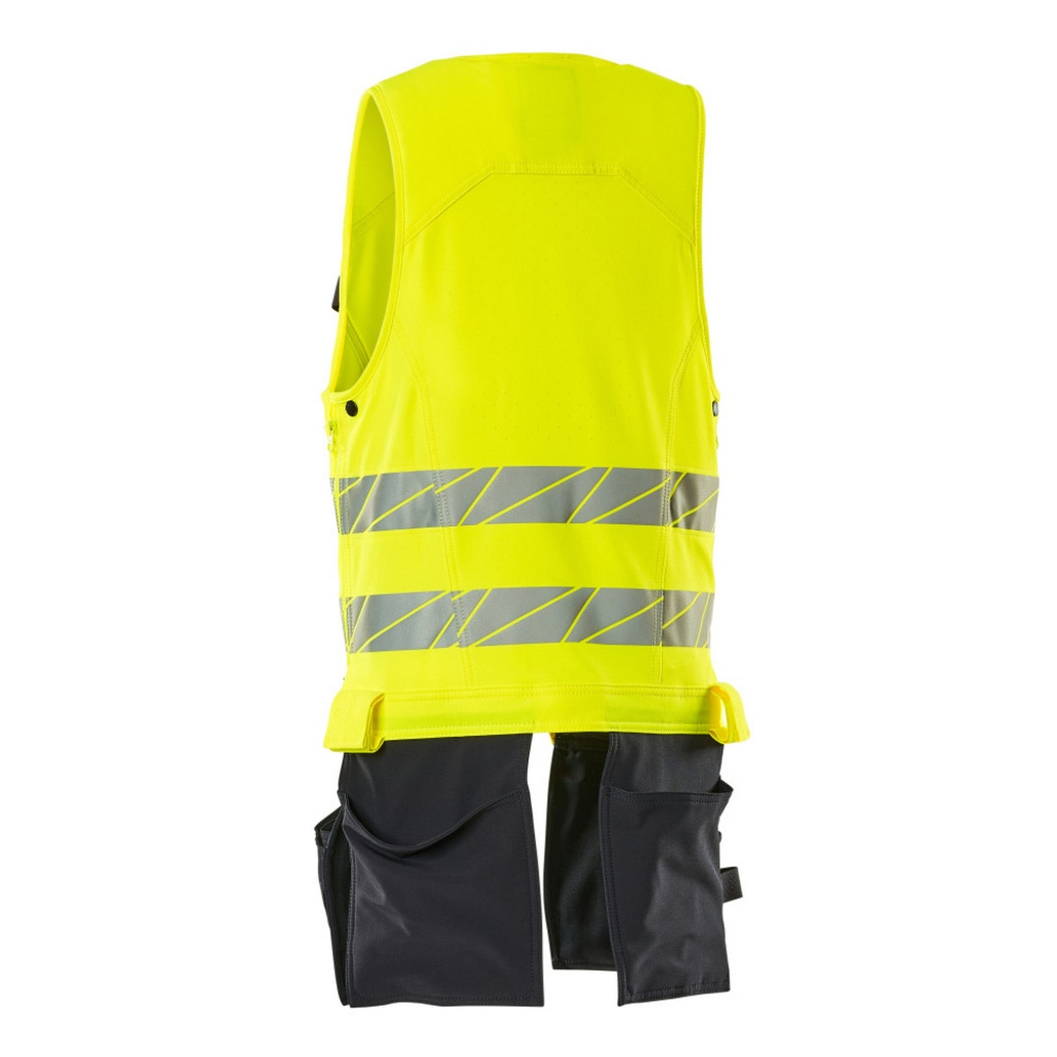 Hi Vis Yellow-Dark Navy - Back - Mascot Mens Accelerate Safe Tool Vest