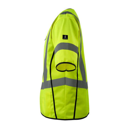 Hi Vis Yellow - Lifestyle - Mascot Unisex Adult Safe Supreme Packwood Short-Sleeved Hi-Vis Vest