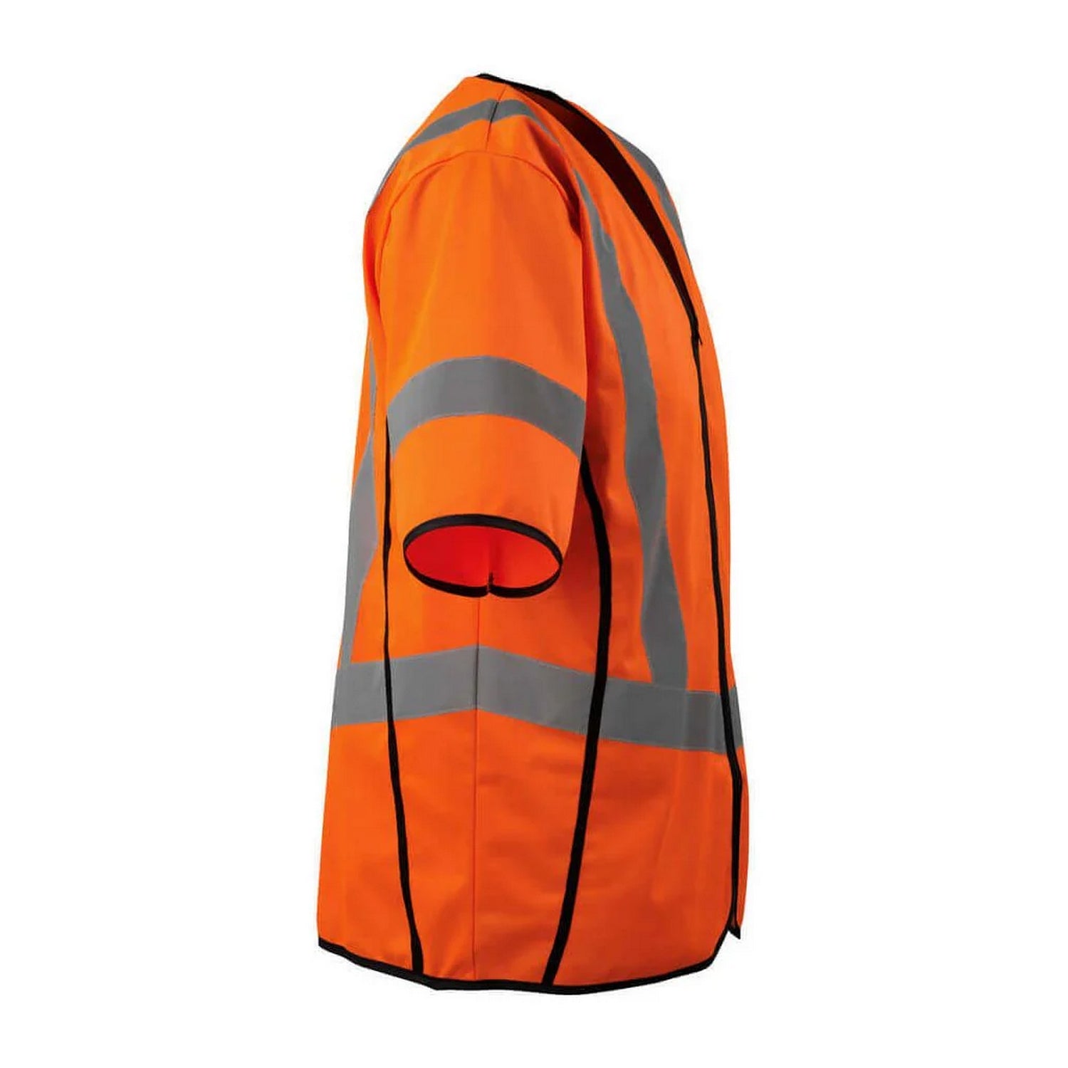 Hi Vis Orange - Side - Mascot Unisex Adult Safe Supreme Packwood Short-Sleeved Hi-Vis Vest