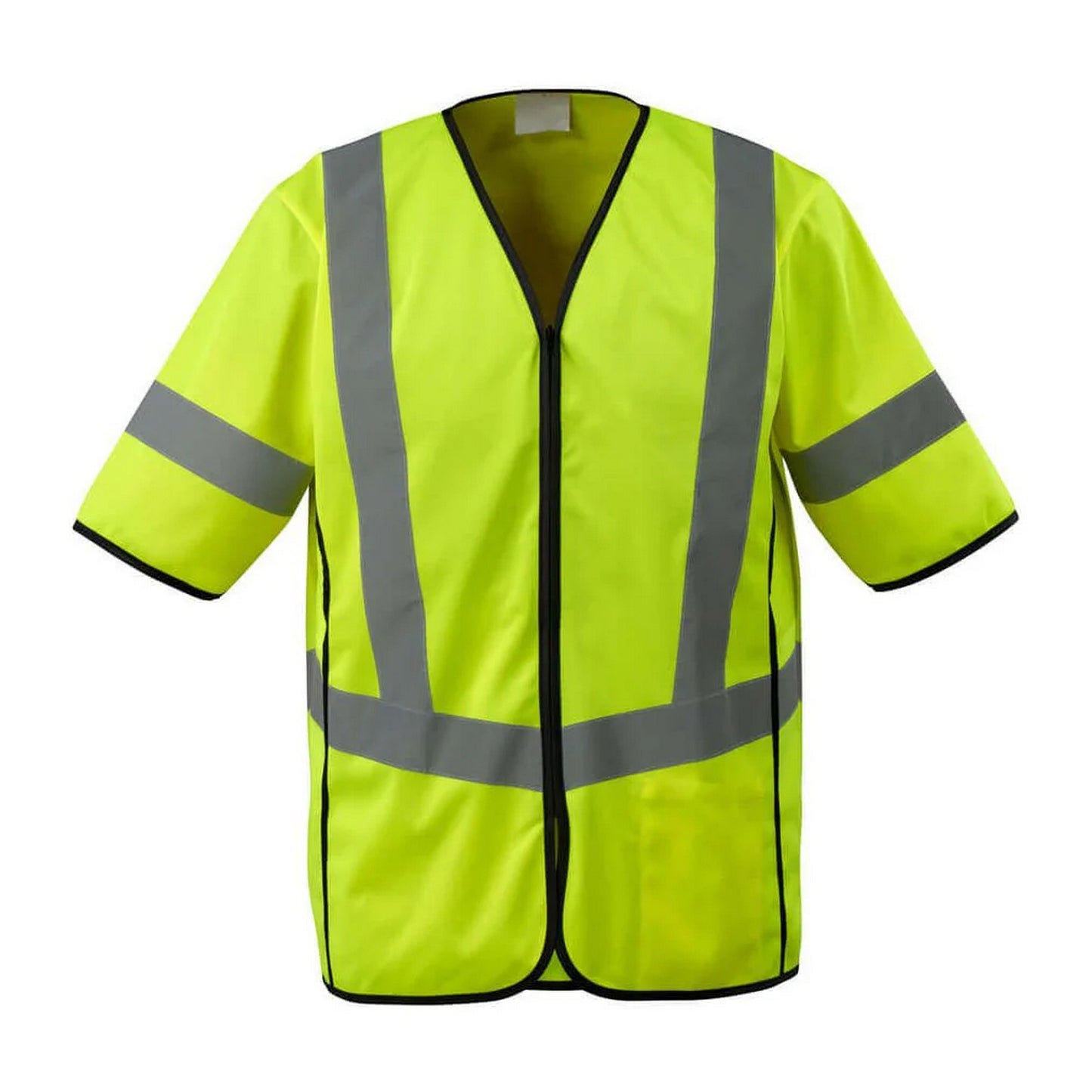 Hi Vis Yellow - Front - Mascot Unisex Adult Safe Supreme Packwood Short-Sleeved Hi-Vis Vest