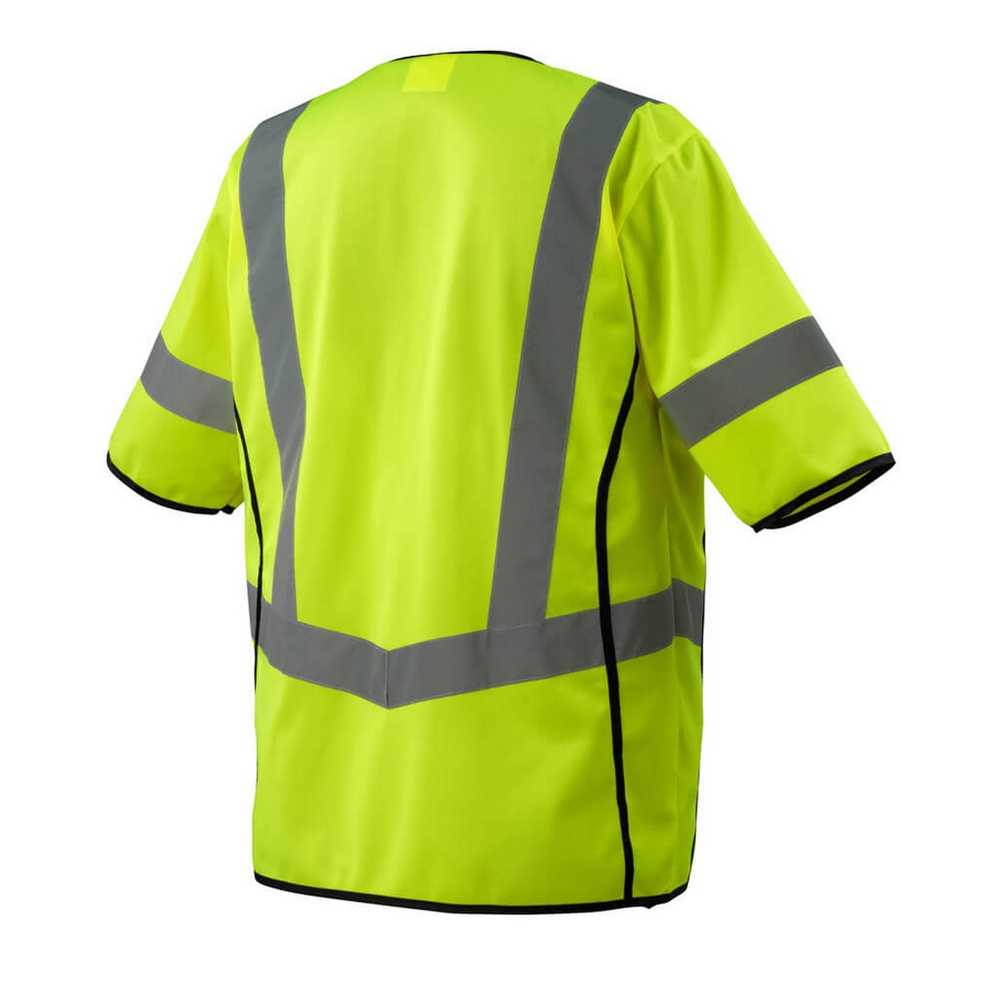 Hi Vis Yellow - Back - Mascot Unisex Adult Safe Supreme Packwood Short-Sleeved Hi-Vis Vest