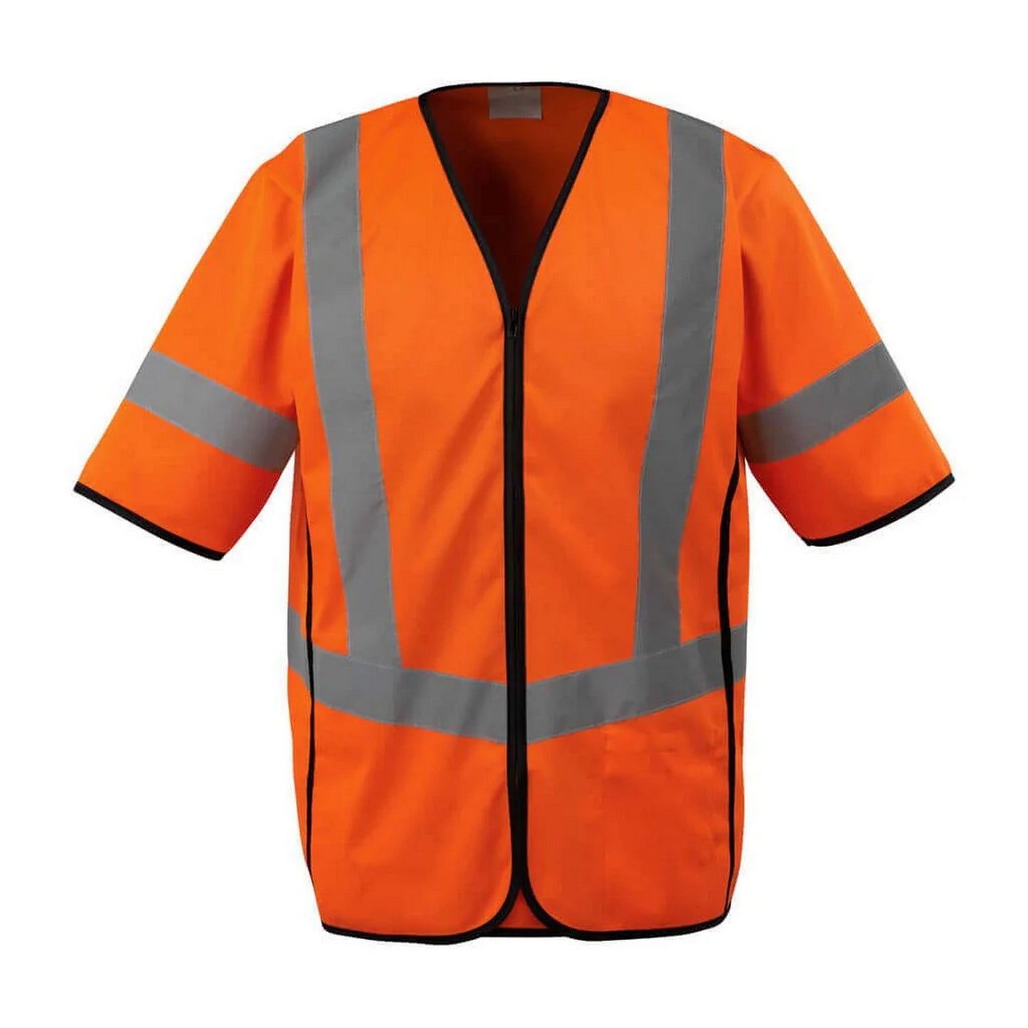 Hi Vis Orange - Front - Mascot Unisex Adult Safe Supreme Packwood Short-Sleeved Hi-Vis Vest