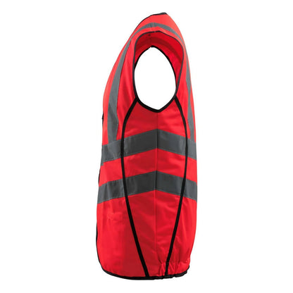 Hi Vis Red - Side - Mascot Unisex Adult Safe Supreme Wingate Hi-Vis Vest