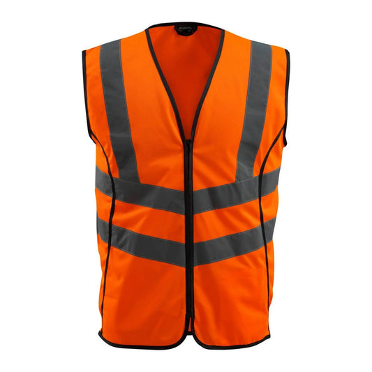 Hi Vis Orange - Front - Mascot Unisex Adult Safe Supreme Wingate Hi-Vis Vest