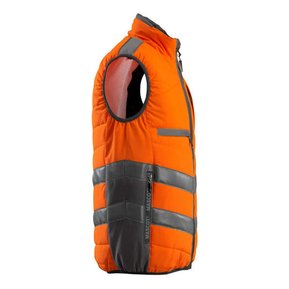 Hi Vis Orange-Dark Anthracite - Back - Mascot Unisex Adult Safe Supreme Grimsby Hi-Vis Vest