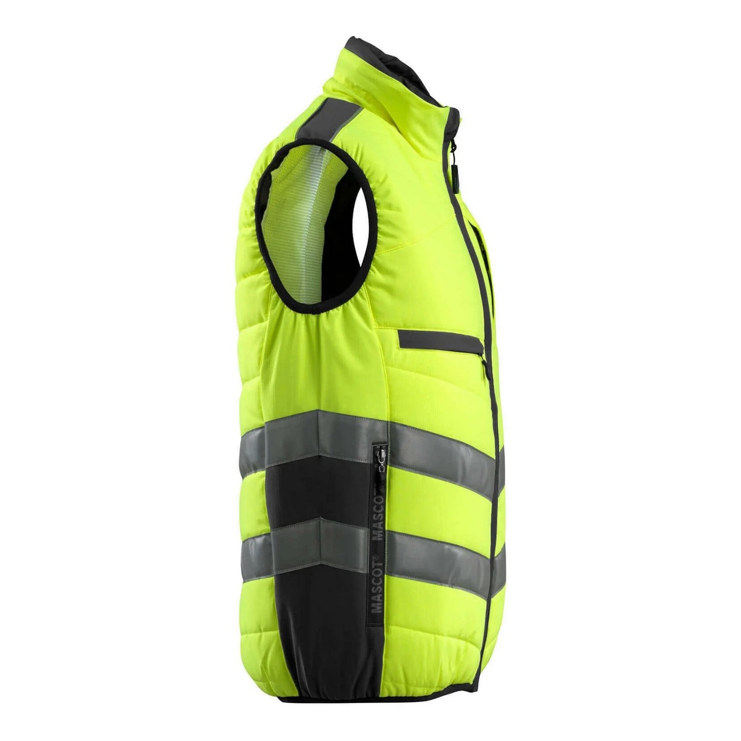 Hi Vis Yellow-Black - Back - Mascot Unisex Adult Safe Supreme Grimsby Hi-Vis Vest