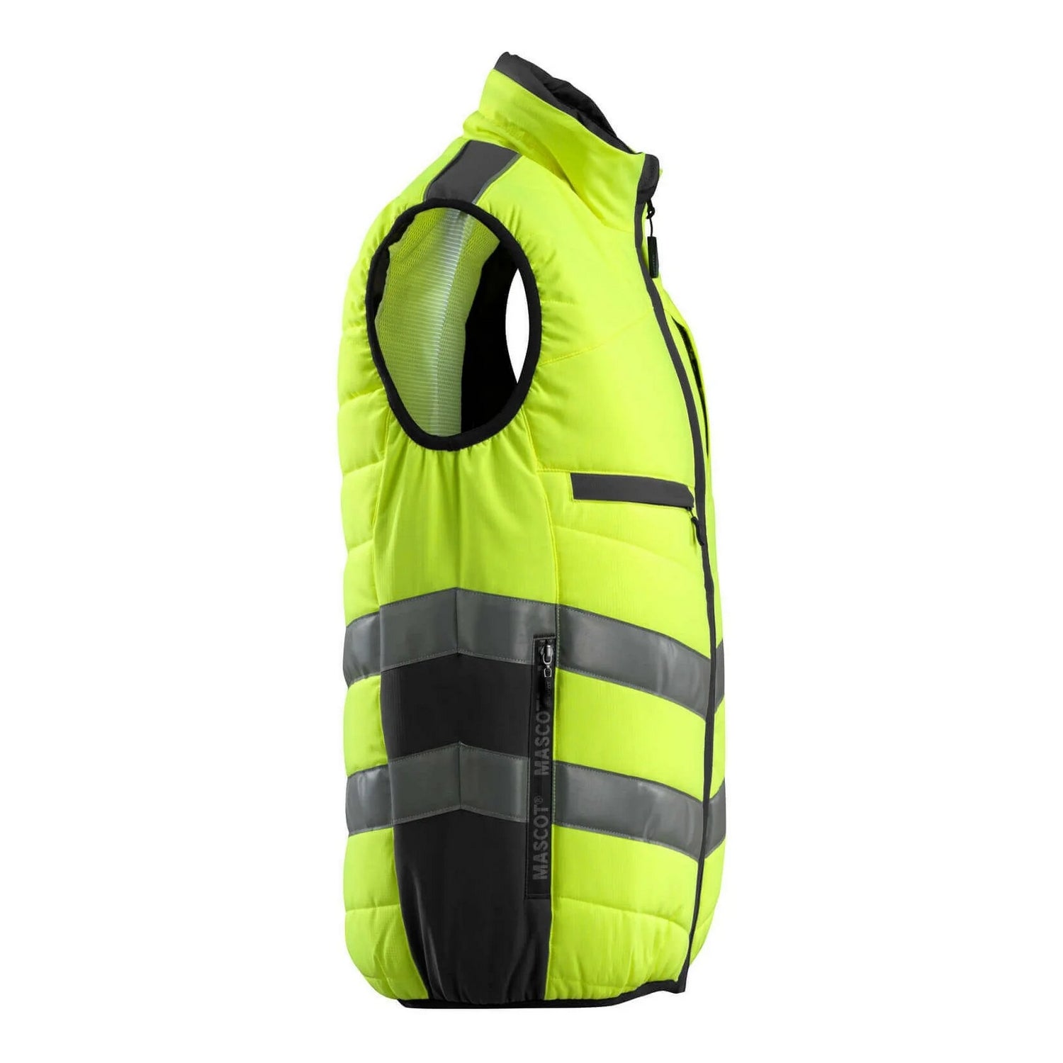 Hi Vis Yellow-Black - Back - Mascot Unisex Adult Safe Supreme Grimsby Hi-Vis Vest
