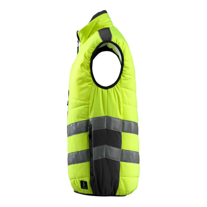 Hi Vis Yellow-Black - Side - Mascot Unisex Adult Safe Supreme Grimsby Hi-Vis Vest