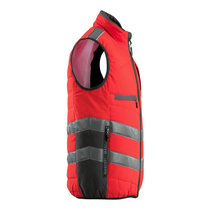 Hi Vis Red-Dark Anthracite - Back - Mascot Unisex Adult Safe Supreme Grimsby Hi-Vis Vest